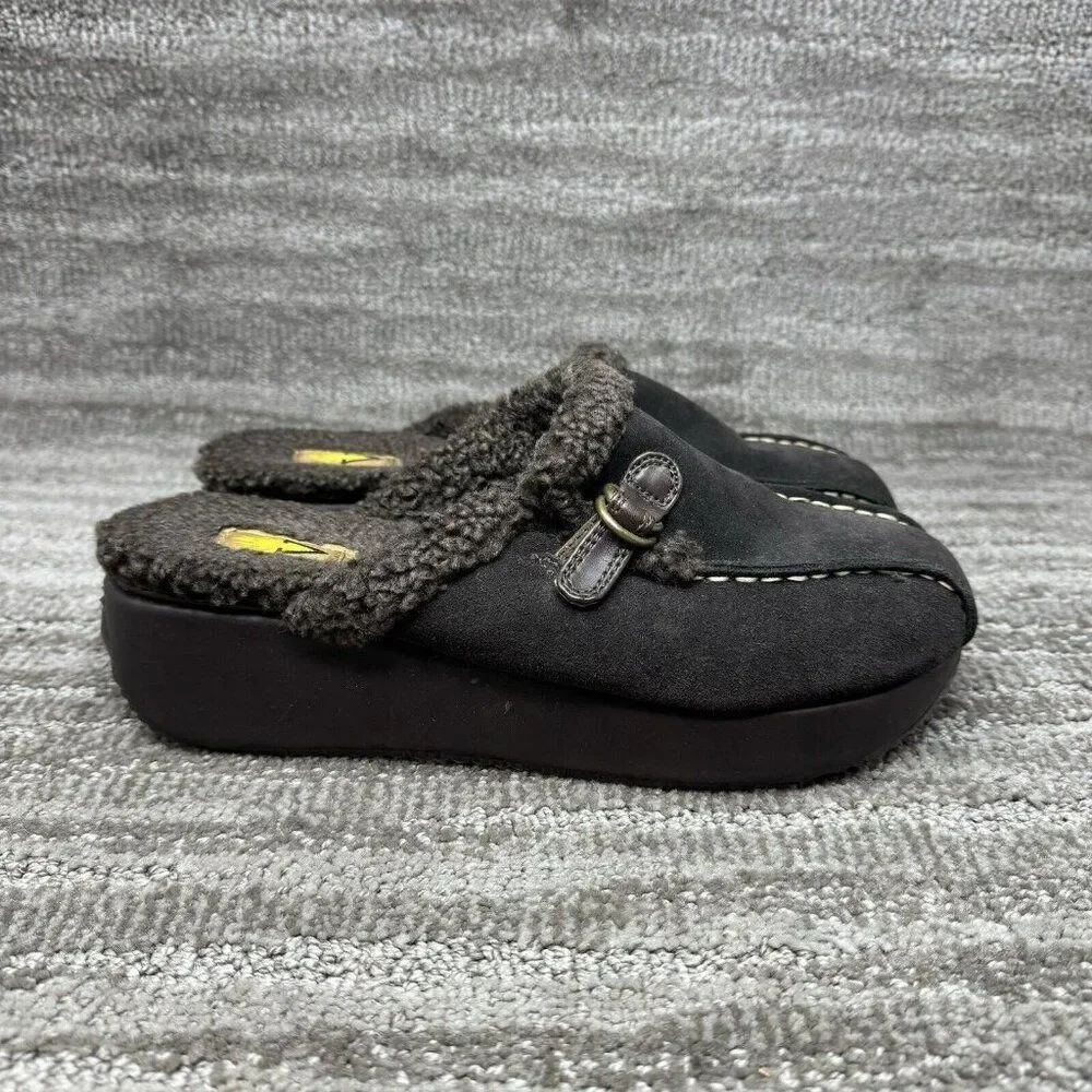 Volatile Lined Wedge Mules Clogs Women Size US 10 Brown